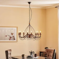 ONLI Lysekroner>Lysekrone Fiamma Marrone 8 lyskilder uden skærme