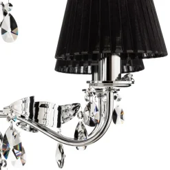 Lysekrone Jacqueline, 6 lyskilder, sort^ONLI New