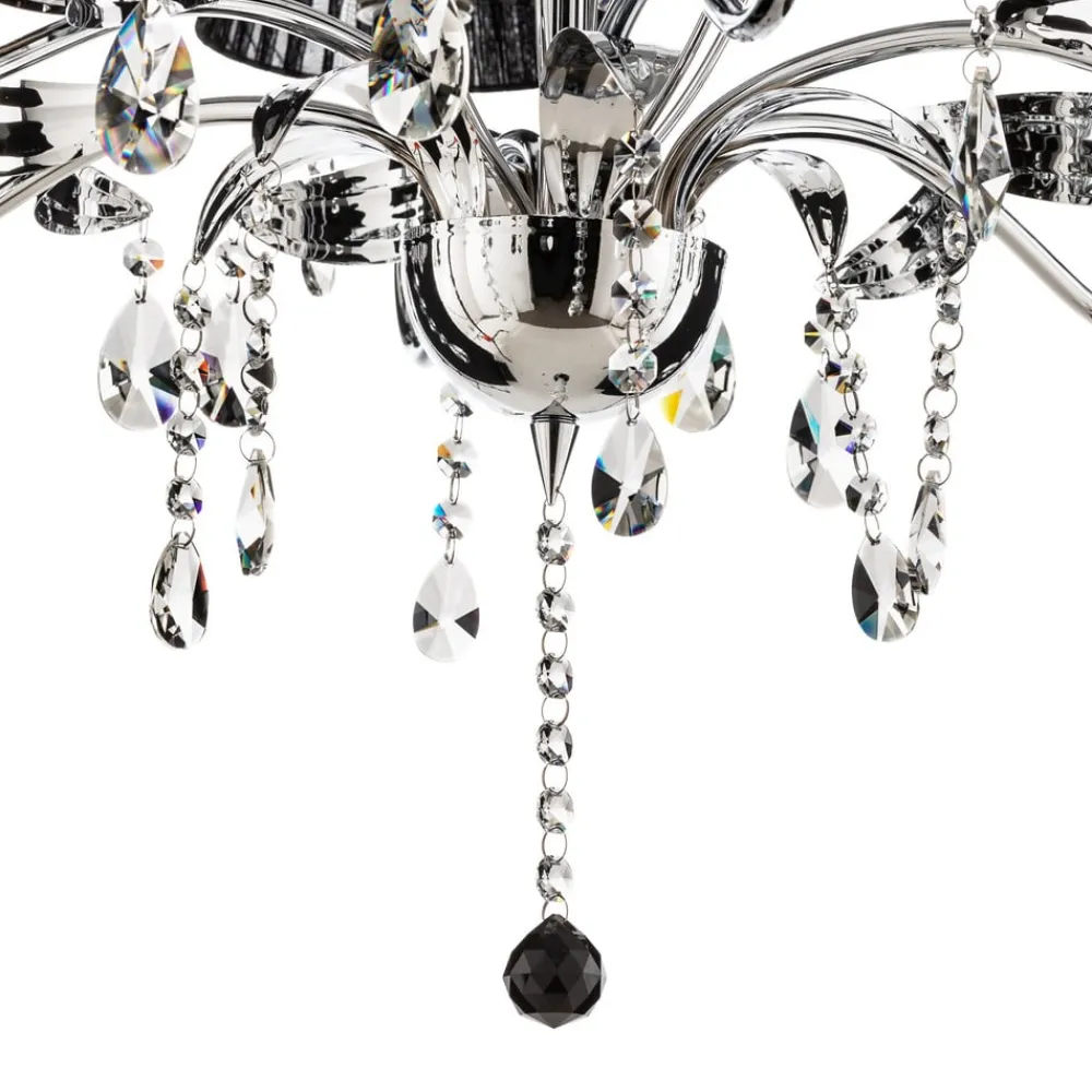 Lysekrone Jacqueline, 6 lyskilder, sort^ONLI New