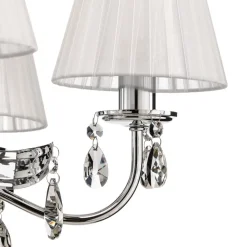 Lysekrone Jacqueline, 6 lyskilder, hvid^ONLI