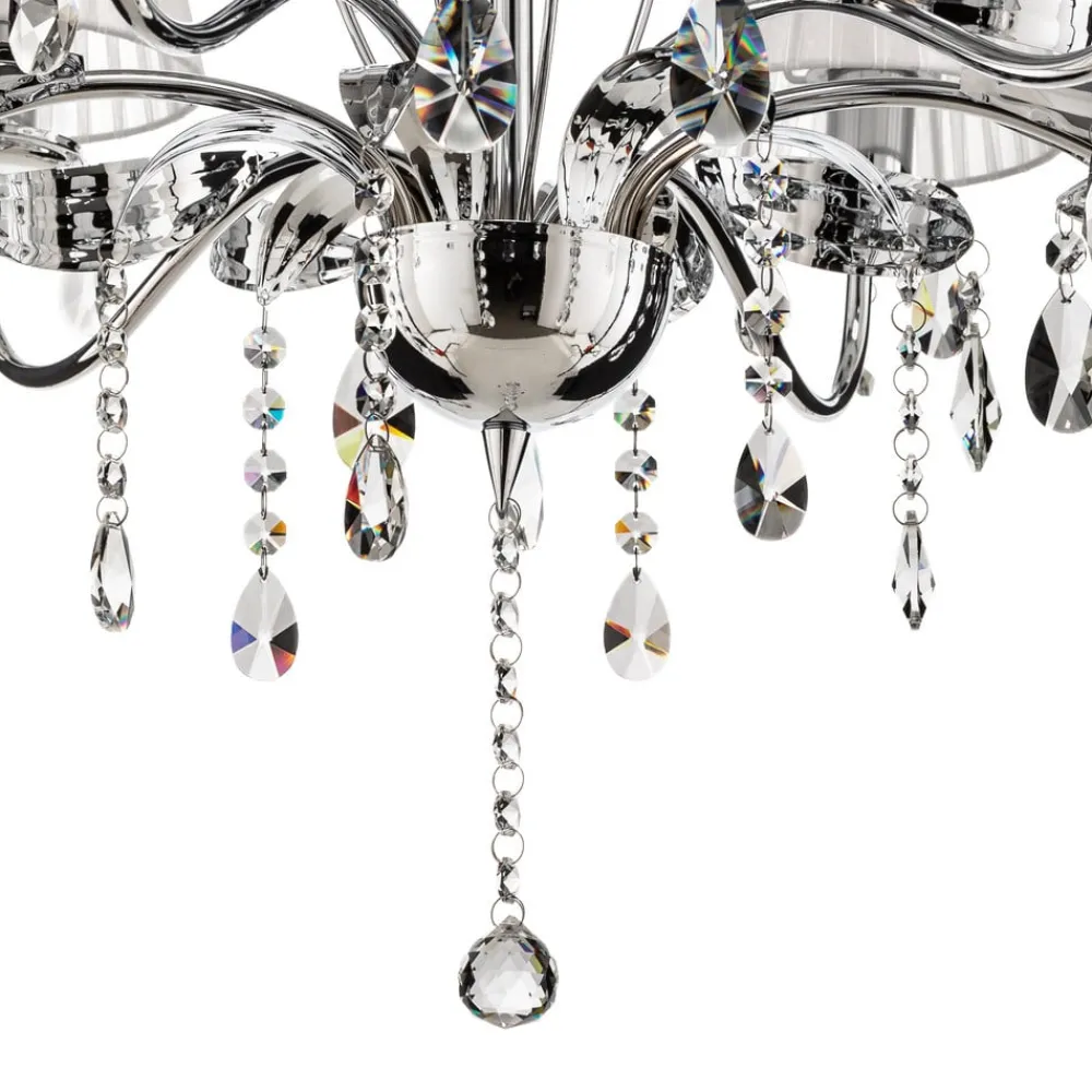 Lysekrone Jacqueline, 6 lyskilder, hvid^ONLI