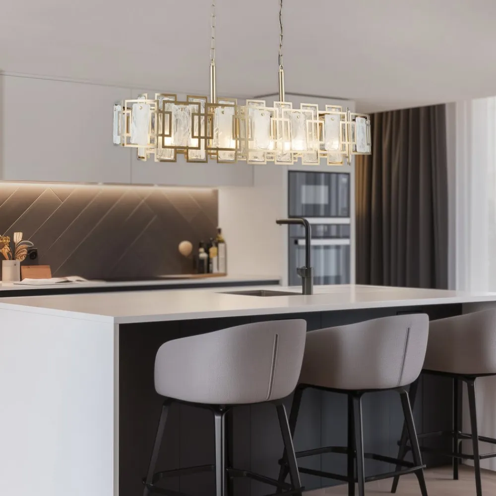 Lucea Lysekroner>Lysekrone Karmella 100 cm messing antik 12flg.