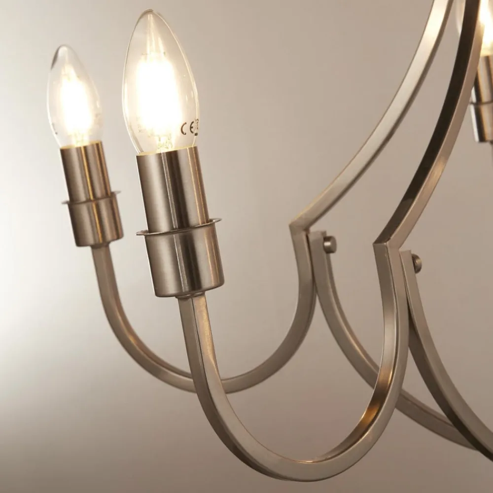 Searchlight Lysekroner>Lysekrone Lodge, 5-lys, sølv