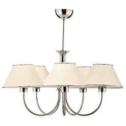 Jupiter Lysekrone London krom/creme, 5 lyskilder