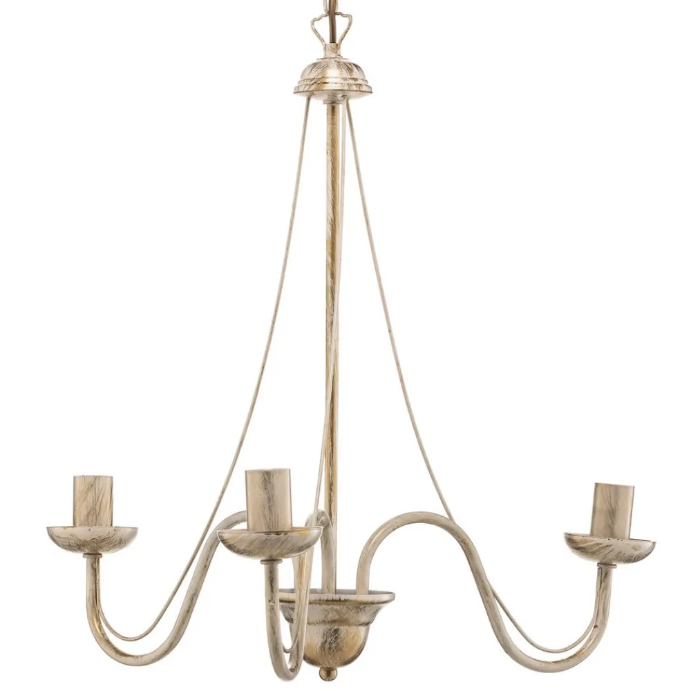 HELAM Lysekrone Malbo med 3 lyskilder i hvid