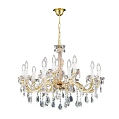 ORION Lysekrone Marie Claire krystalglas 15-flammet