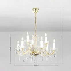 Lysekrone Marie Claire krystalglas 9 lyskilder^ORION Hot