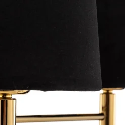 Lysekrone Polo, 3 lyskilder, sort/mørk messing^Argon