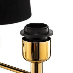 Lysekrone Polo, 3 lyskilder, sort/mørk messing^Argon