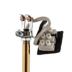 Lysekrone Polo, 3 lyskilder, sort/mørk messing^Argon