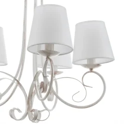 Lysekrone Pompei, med skærme, hvid antik^ONLI New