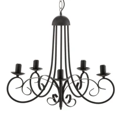 Lysekrone Pompei, uden skærme, sort^ONLI Hot