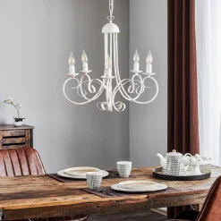 Lysekrone Pompei, uden skærme, hvid antik^ONLI Best