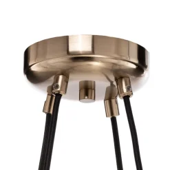 Lucea Lysekrone Ressa Ø 59 cm messing antik, 4 lyskilder.