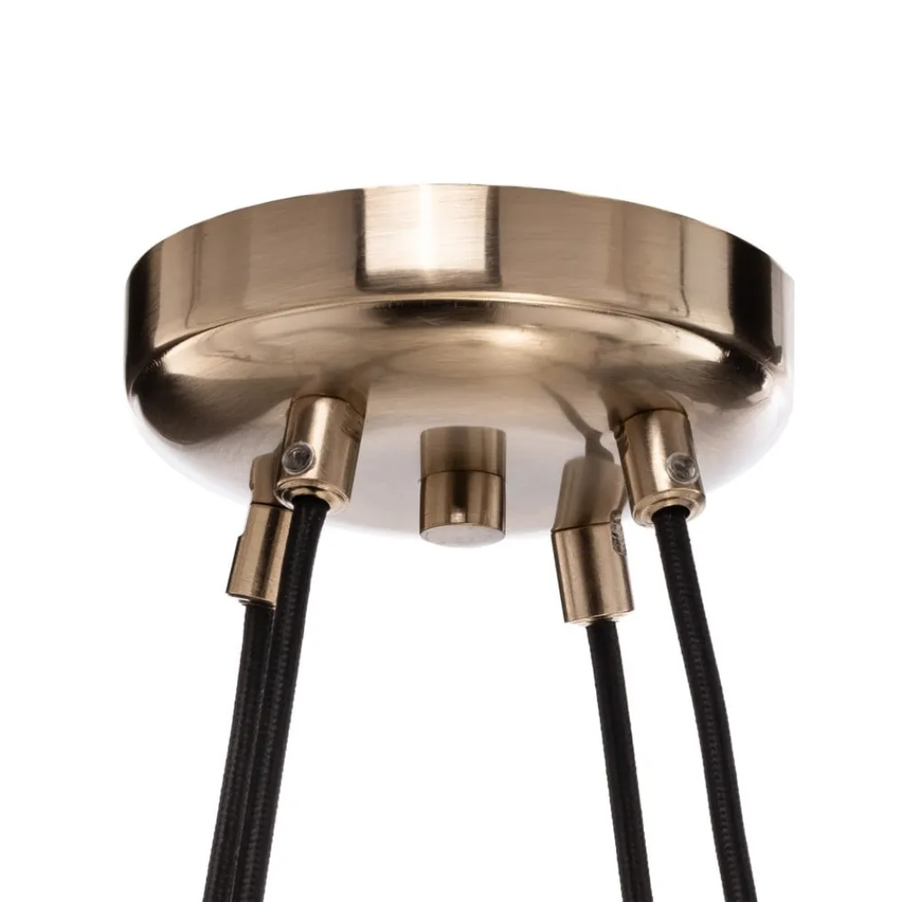 Lucea Lysekrone Ressa Ø 59 cm messing antik, 4 lyskilder.