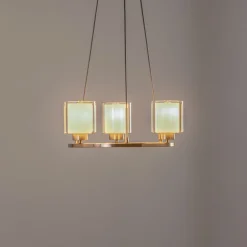 Lysekrone Ressa, Ø 44 cm, messing antik, 3 lyskilder.^Lucea Outlet