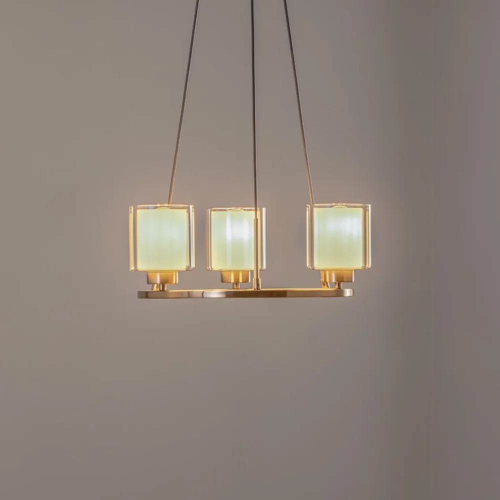 Lysekrone Ressa, Ø 44 cm, messing antik, 3 lyskilder.^Lucea Outlet