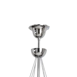 Domiluce Lysekrone Retro, 8 lyskilder 75 cm, krom