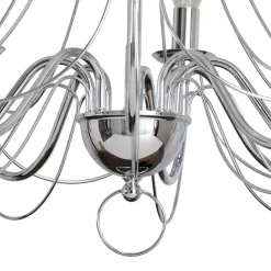 Domiluce Lysekrone Retro, 8 lyskilder 75 cm, krom