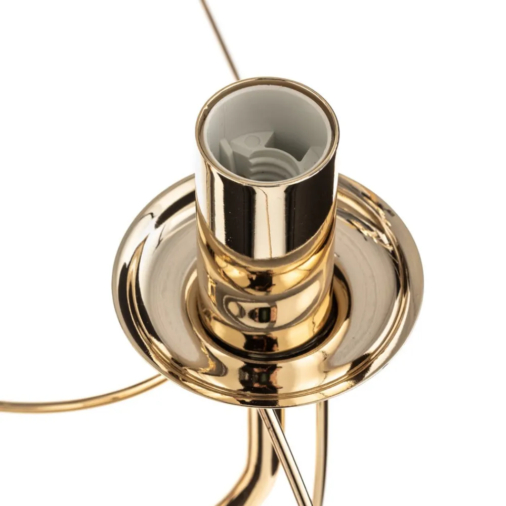 Domiluce Lysekrone Retro, femarmet 75 cm, guld