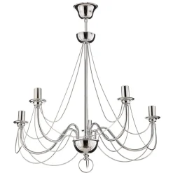 Domiluce Lysekrone Retro, femarmet 75 cm, krom