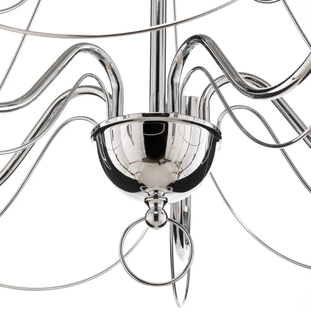 Domiluce Lysekrone Retro, femarmet 75 cm, krom