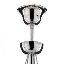 Domiluce Lysekrone Retro, femarmet 75 cm, krom