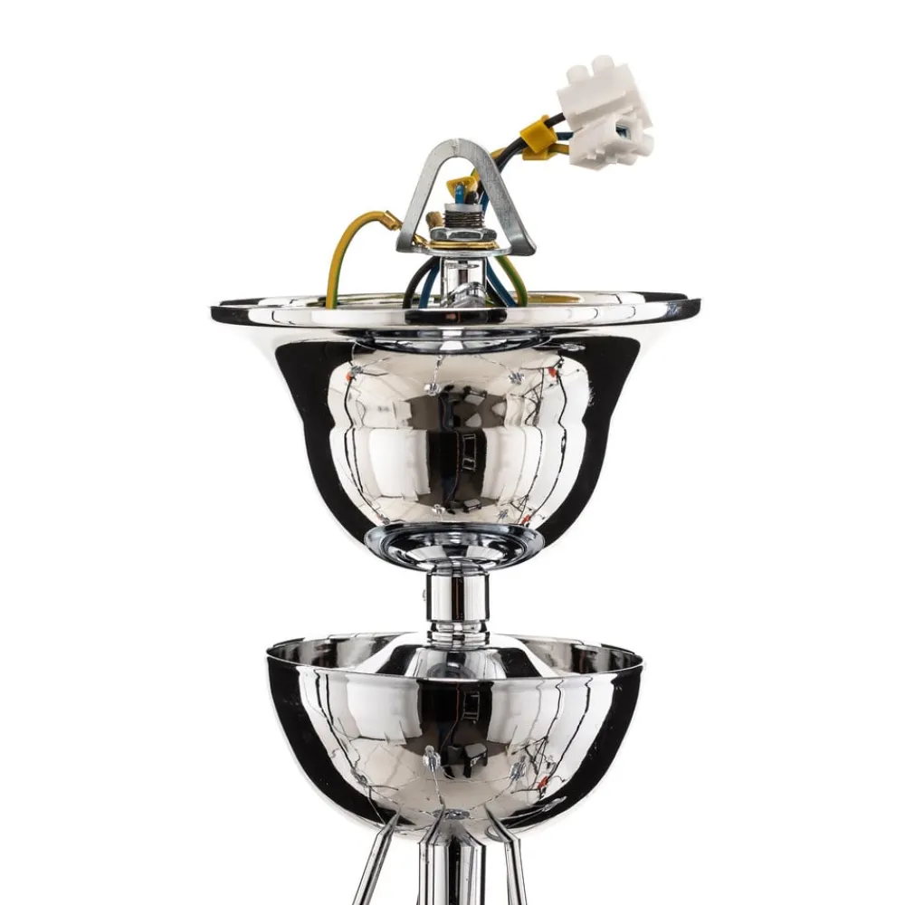 Domiluce Lysekrone Retro, femarmet 75 cm, krom