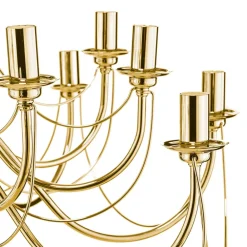 Domiluce Lysekrone Retro, 16-flammet, guld