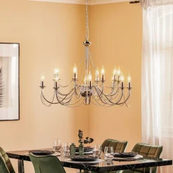 Domiluce Lysekroner>Lysekrone Retro, 16-flammet, krom