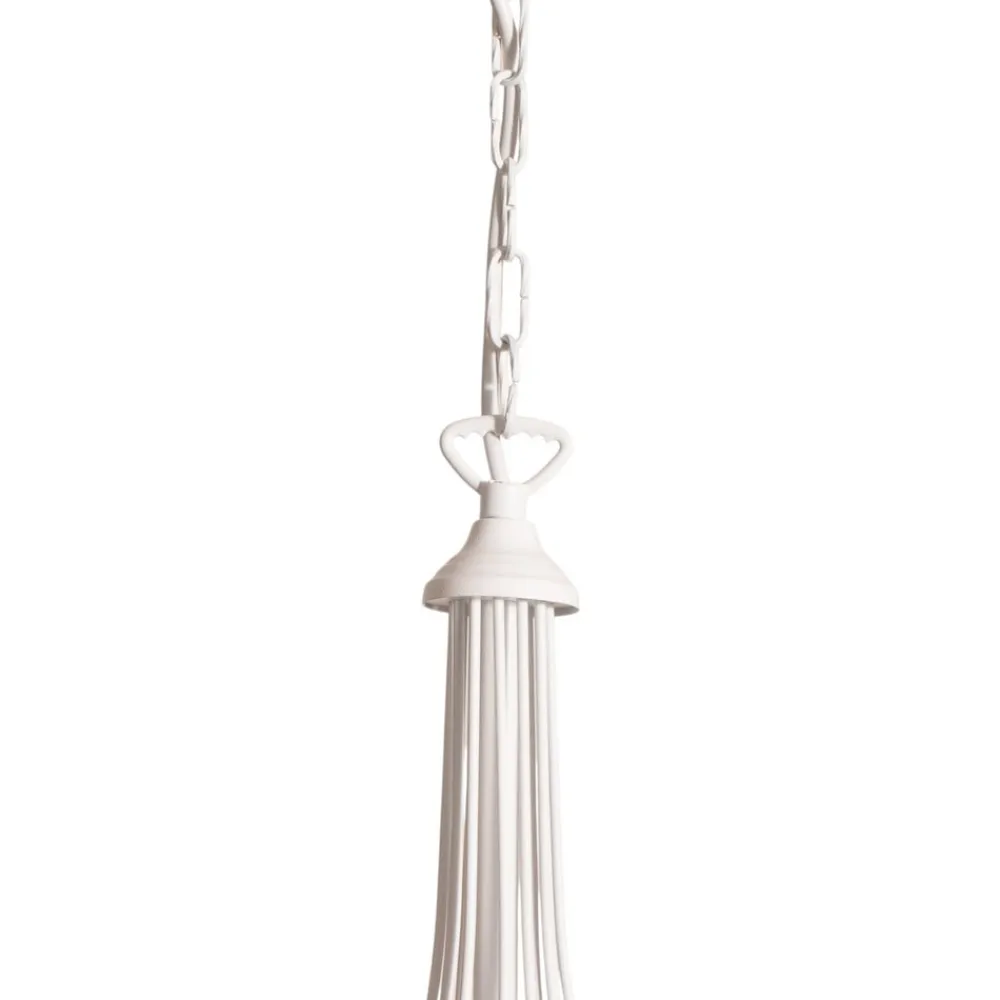 ALDEX Lysekrone Rosa, hvid, 12 lyskilder, metal