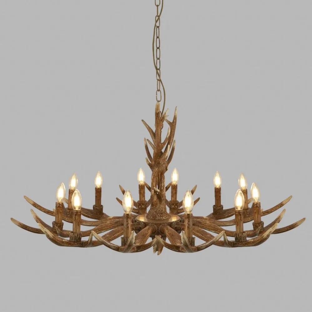 Searchlight Pendellamper>Lysekrone Stag i form af et gevir, 12 lyskilder