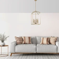 Lysekrone Till 13256, guldfarvet, metal, 4 lyskilder^Opviq Clearance