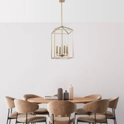 Lysekrone Till 13256, guldfarvet, metal, 4 lyskilder^Opviq Clearance