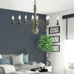 Searchlight Lysekronen Greythorne, 8 lyskilder