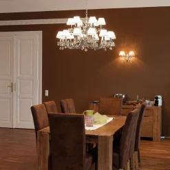 Lysekronen Krystaldesign, krom, 8 lysk.^ORION Sale