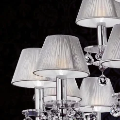 Lysekronen Krystaldesign, krom, 8 lysk.^ORION Sale