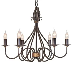 Elstead Lysekronen Windermere med 6 lyskilder