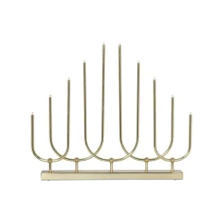 Lysestage Novum, 10 lyskilder, messingfarvet, metal, E5^STAR TRADING Discount