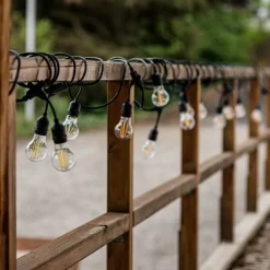 Lyskæde Girlanda IP44 sort 15 m uden pærer^Eko-Light