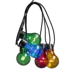 Lyskæder til ølhaven 10 farverige LED-pærer^Konstsmide Christmas