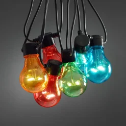 Lyskæder til ølhaven 10 farverige LED-pærer^Konstsmide Christmas