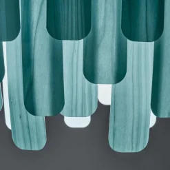 LZF Maruja pendellampe i træ, blå^LZF LAMPS Online