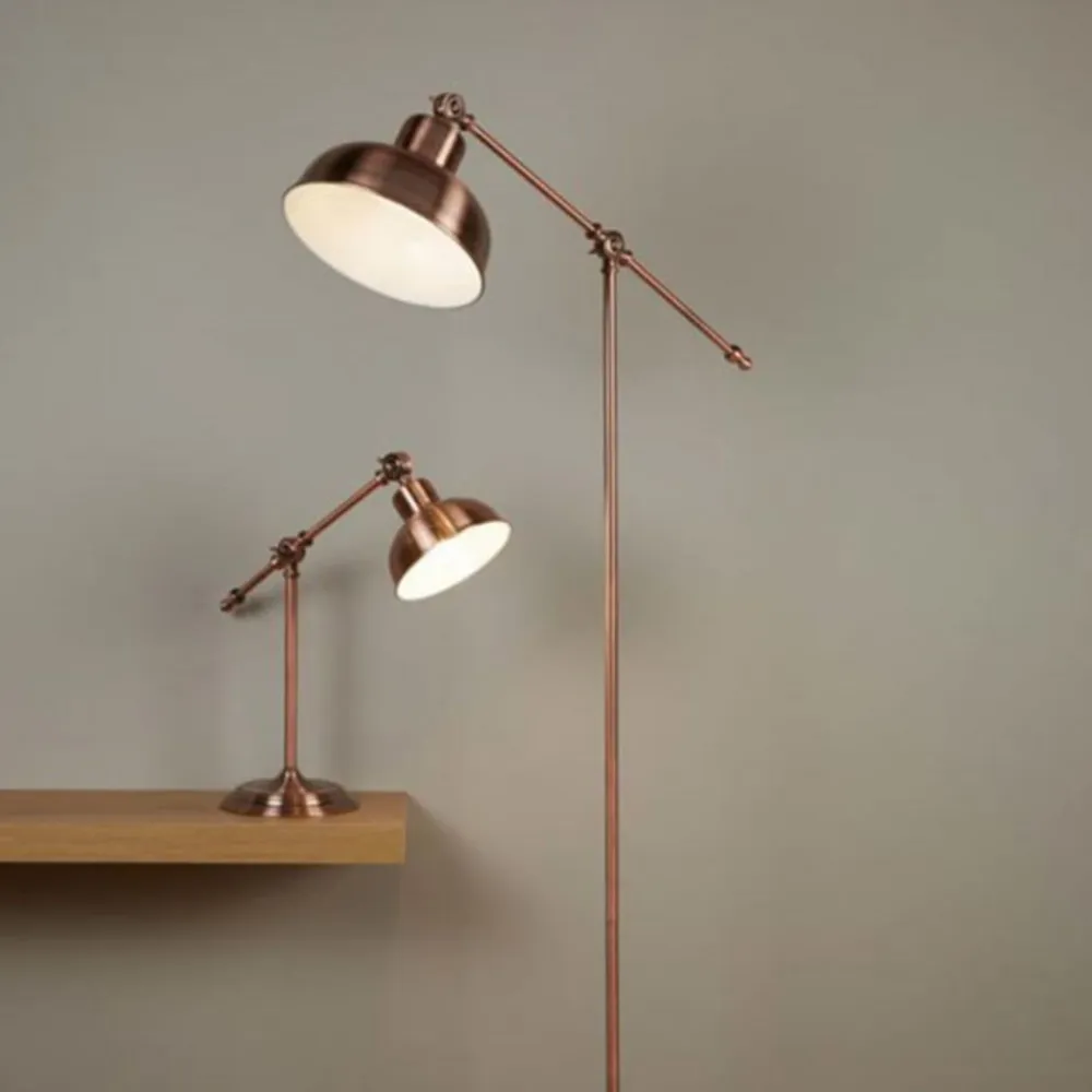 Searchlight Gulvlamper>Macbeth gulvlampe, metal, kobber