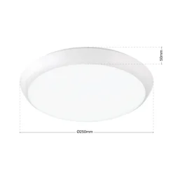 ORION Loftlamper>Maggy LED-loftlampe, Ø 25 cm, hvid, CCT, IP65, dekorative ringe