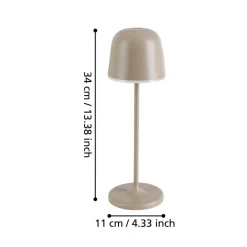 Mannera LED-bordlampe med batteri, sand^EGLO New