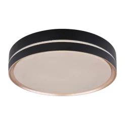 Globo Manni LED-loftlampe, Ø 39 cm, sort/bronzefarvet, CCT