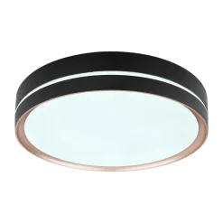 Globo Manni LED-loftlampe, Ø 39 cm, sort/bronzefarvet, CCT