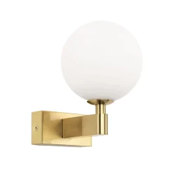 Mara væglampe, messingfarvet, glas, 17,5 cm høj, G9, IP44^ORION Clearance