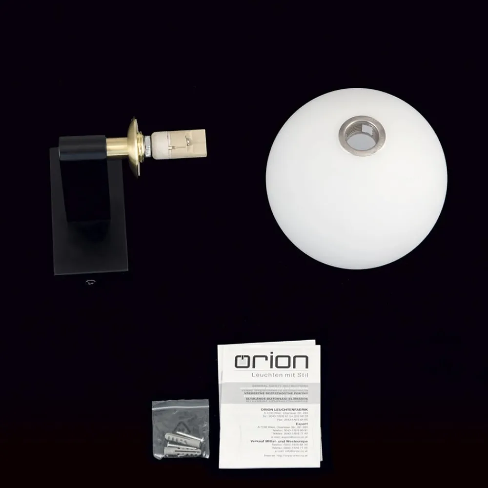 Mara væglampe, sort, glas, 17,5 cm høj, G9, IP44^ORION Sale